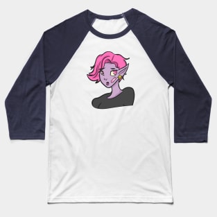 Cute Nervous Punk Elf Baseball T-Shirt